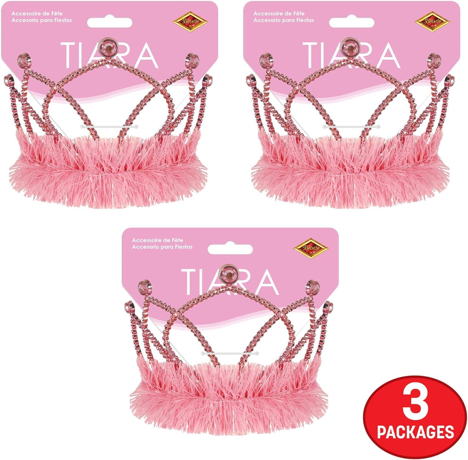 image:imageBeistle Pink Plastic TiarasPink