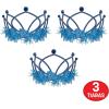 Beistle Pink Plastic Tiaras(Blue)