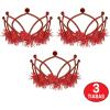 Beistle Pink Plastic Tiaras(Red)