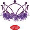 Beistle Purple Plastic Tiaras – 3 Pack, Crown Headpieces with Metallic Fringe, Spirit Headwear for Stage Performances, Halloween Costumes, Photo Booth Props, Themed Events & Novelty Party Wear