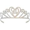 Beistle 60633-90 Glittered Metal 90 Tiara White – Pack of 6