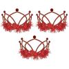 Beistle Pink Plastic Tiaras(Red)