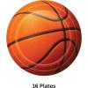 Beistle Basketball Paper Plates – 16 Pack, Sports-Themed Round Disposable Tableware with Realistic Basketball Design, Event Table Décor for Watch Parties, Team Celebrations & Athletic Displays, 9″