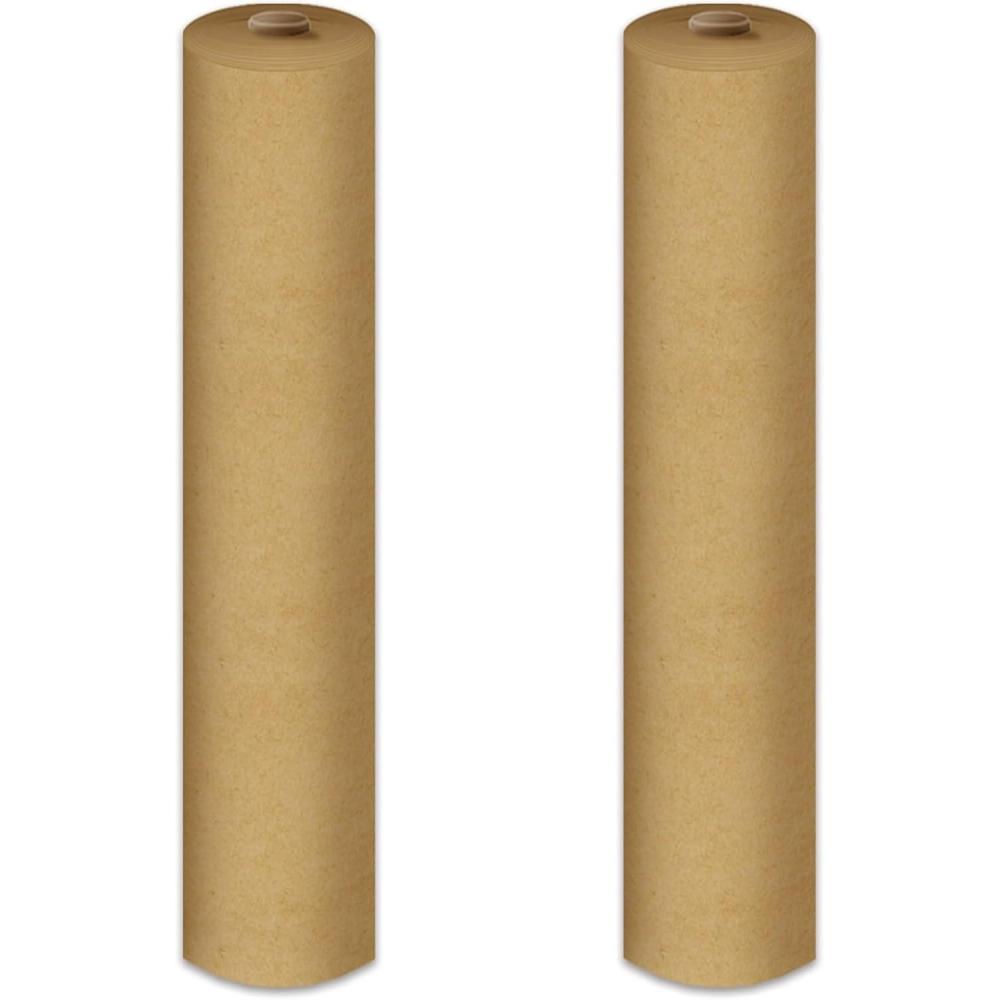 image:imageBeistle Kraft Paper Table Rolls 2 Pack Brown Wrapping Coverings for Tablecovers Rustic Party Dcor DIY Runners Disposable Craft Wraps for Events Banquets and Everyday Use 24 by 100
