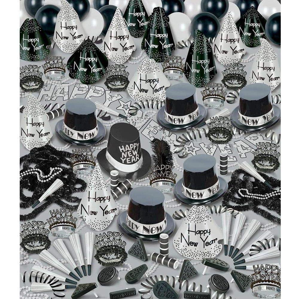 image:imageBeistle Silver Bonanza Assortment for 100 New Years Eve Party Kit
