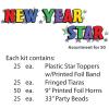 Beistle New Year Star Assorted Party Kit for 50