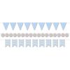 Beistle 53588 Mini Streamer Kit, 2″–6″ x 18′, Blue/Silver