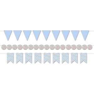 Beistle 53588 Mini Streamer Kit, 2″–6″ x 18′, Blue/Silver