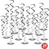 Beistle Flying Saucer Whirls – 24 Pack, Black & Silver Hanging Swirl Decorations with UFO Cutouts, Space-Themed Ceiling Décor for Alien Parties, Sci-Fi Events & Cosmic Galaxy Celebrations, 17½”–25″