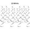 Beistle Silver Metallic Whirls – 12 Pack, Hanging Ceiling Spiral Decorations, Foil Dangling Swirl Décor for Birthday Parties, Weddings, Receptions, New Year’s Eve, Showers & Anniversaries, 13½” & 25″