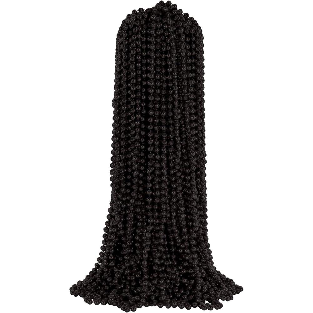 image:imageBeistle Blue Party Beads 50 Pack Bulk Plastic Bead Necklaces Lightweight Costume Accessories for Mardi Gras New Years Eve Themed Parties Stage Styling Photo Booth Props amp Event Dcor 33Black