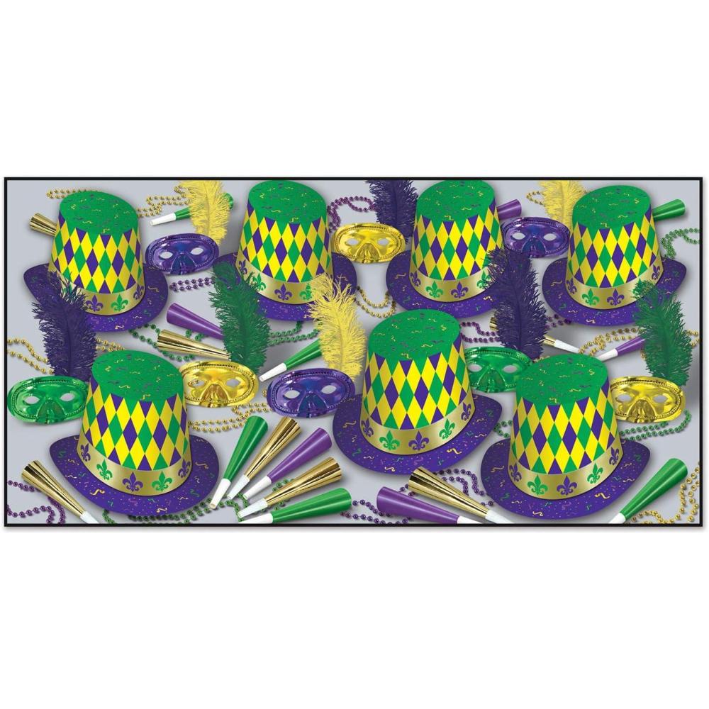 image:imageBeistle Party Supplies One Size Fits Most GreenGoldPurpleWhite