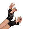 Beistle Black Short Fishnet Gloves – 2 Pairs, Fingerless Stretch Mesh Costume Accessories with Elastic Wrist Cuffs, Retro 80s Party Wear, Halloween Outfit Accents for Dance Rave Themed Events(Black)