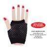Beistle Black Short Fishnet Gloves – 2 Pairs, Fingerless Stretch Mesh Costume Accessories with Elastic Wrist Cuffs, Retro 80s Party Wear, Halloween Outfit Accents for Dance Rave Themed Events(Black)
