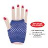 Beistle Black Short Fishnet Gloves – 2 Pairs, Fingerless Stretch Mesh Costume Accessories with Elastic Wrist Cuffs, Retro 80s Party Wear, Halloween Outfit Accents for Dance Rave Themed Events(Blue)