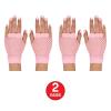 Beistle Black Short Fishnet Gloves – 2 Pairs, Fingerless Stretch Mesh Costume Accessories with Elastic Wrist Cuffs, Retro 80s Party Wear, Halloween Outfit Accents for Dance Rave Themed Events(Pink)