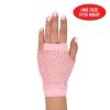 Beistle Black Short Fishnet Gloves – 2 Pairs, Fingerless Stretch Mesh Costume Accessories with Elastic Wrist Cuffs, Retro 80s Party Wear, Halloween Outfit Accents for Dance Rave Themed Events(Pink)