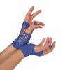 Beistle Black Short Fishnet Gloves – 2 Pairs, Fingerless Stretch Mesh Costume Accessories with Elastic Wrist Cuffs, Retro 80s Party Wear, Halloween Outfit Accents for Dance Rave Themed Events(Blue)