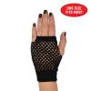 Beistle Black Short Fishnet Gloves – 2 Pairs, Fingerless Stretch Mesh Costume Accessories with Elastic Wrist Cuffs, Retro 80s Party Wear, Halloween Outfit Accents for Dance Rave Themed Events(Black)