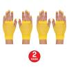 Beistle Black Short Fishnet Gloves – 2 Pairs, Fingerless Stretch Mesh Costume Accessories with Elastic Wrist Cuffs, Retro 80s Party Wear, Halloween Outfit Accents for Dance Rave Themed Events(Yellow)