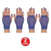 Beistle Black Short Fishnet Gloves – 2 Pairs, Fingerless Stretch Mesh Costume Accessories with Elastic Wrist Cuffs, Retro 80s Party Wear, Halloween Outfit Accents for Dance Rave Themed Events(Blue)
