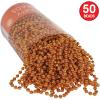 Beistle Blue Party Beads – 50 Pack, Bulk Plastic Bead Necklaces, Lightweight Costume Accessories for Mardi Gras, New Year’s Eve, Themed Parties, Stage Styling, Photo Booth Props & Event Décor, 33”(Orange)