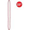 Beistle Blue Party Beads – 50 Pack, Bulk Plastic Bead Necklaces, Lightweight Costume Accessories for Mardi Gras, New Year’s Eve, Themed Parties, Stage Styling, Photo Booth Props & Event Décor, 33”(Red)