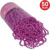 Beistle Blue Party Beads – 50 Pack, Bulk Plastic Bead Necklaces, Lightweight Costume Accessories for Mardi Gras, New Year’s Eve, Themed Parties, Stage Styling, Photo Booth Props & Event Décor, 33”(Pink)