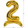 Beistle Graduation 2026 Backdrop – Gold “Congrats Grad” Balloon Banner, Self-Standing “2026” Number Balloons, Star Balloon Tassels & 2 Black Fringe Curtains, Commencement Photo Booth Decorations