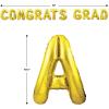 Beistle Graduation 2026 Backdrop – Gold “Congrats Grad” Balloon Banner, Self-Standing “2026” Number Balloons, Star Balloon Tassels & 2 Black Fringe Curtains, Commencement Photo Booth Decorations