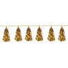 Beistle Graduation Backdrop Bundle – Gold “GRAD” Foil Banner, 2 Black Fringe Curtains, 12 Graduation Whirls & Metallic Tassel Garland, Party Decoration Set for Commencement, Senior Photo Booth Wall