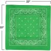 Beistle Green Fabric Bandanas – 3 Pack, Polyester Paisley Head Scarf Squares, Western Cowboy Rodeo Festival Wearables, Country Costume Accessories, Neck Scarf Wraps & Themed Event Décor, 22″ x 22″