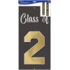 Beistle Jointed Foil Graduation Pull-Down Cutouts – 2 Pack, Hanging Decorations with “Class of 2026” & “Congrats GRAD” Designs, Black and Gold Graduation Décor for Ceremonies & Celebrations, 6’