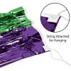 Beistle Mardi Gras Metallic Fringe Drape – Single-Ply Foil Garland, Green, Gold, Purple Fringe Decoration, Décor for Wall, Table or Doorway, Streamer for Carnival Events & Festive Displays, 15″ x 10′