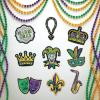 Beistle Mini Mardi Gras Cutouts – 18 Pack, Double-Sided Glitter Cutouts with Masks, Crowns, Jesters, Beads & Fleur-de-Lis Designs, Carnival Party Tabletop Scatter & Wall Décor Accents, 2¾”–5¾”