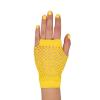 Beistle Black Short Fishnet Gloves – 2 Pairs, Fingerless Stretch Mesh Costume Accessories with Elastic Wrist Cuffs, Retro 80s Party Wear, Halloween Outfit Accents for Dance Rave Themed Events(Yellow)