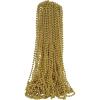 Beistle Blue Party Beads – 50 Pack, Bulk Plastic Bead Necklaces, Lightweight Costume Accessories for Mardi Gras, New Year’s Eve, Themed Parties, Stage Styling, Photo Booth Props & Event Décor, 33”(Gold)