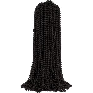 Beistle Blue Party Beads – 50 Pack, Bulk Plastic Bead Necklaces, Lightweight Costume Accessories for Mardi Gras, New Year’s Eve, Themed Parties, Stage Styling, Photo Booth Props & Event Décor, 33”(Black)