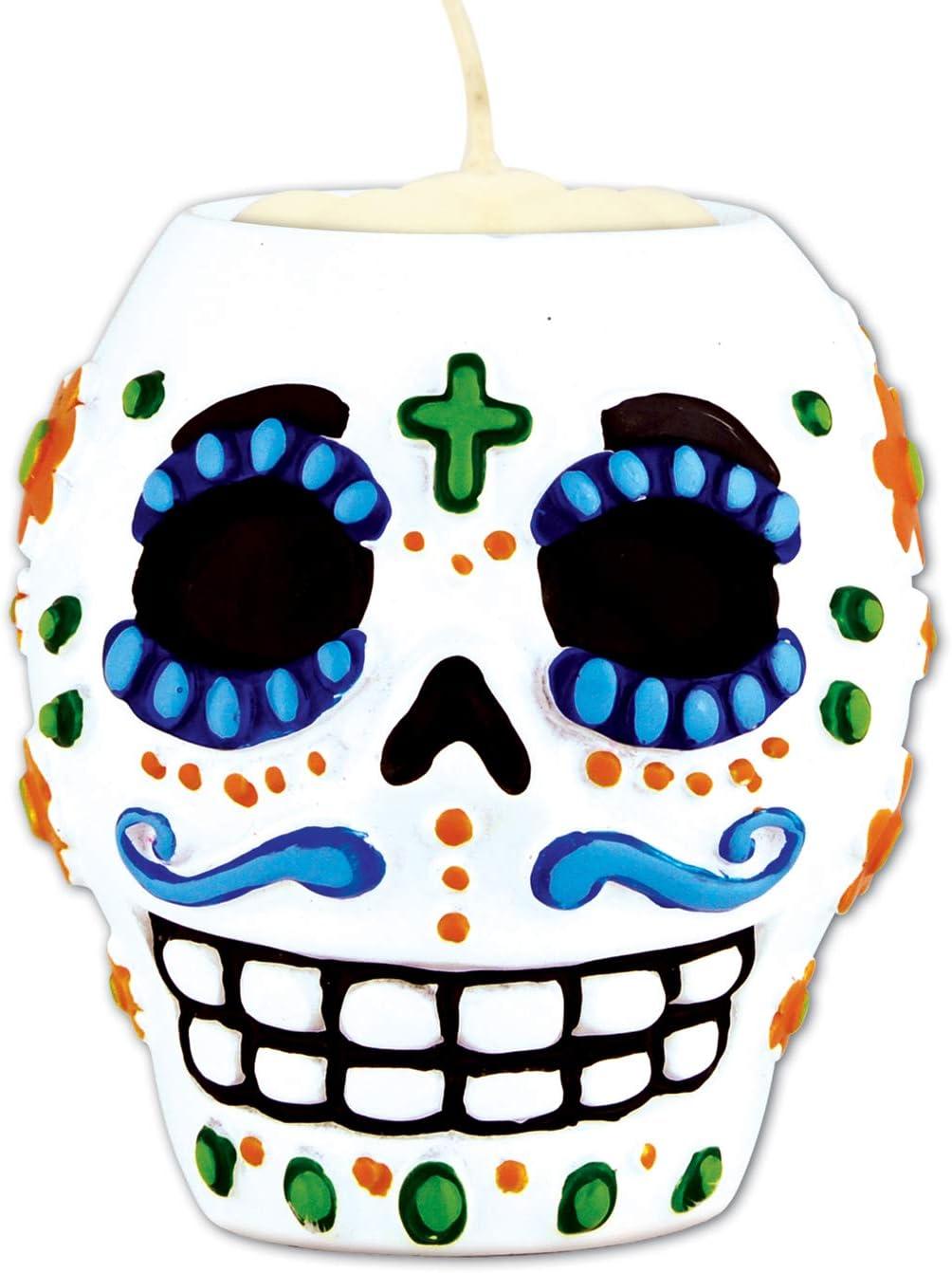 image:imageBeistle Day of The Dead Tea Light Holder Set Male and Female Sugar Skull Candle Holders Ceramic Dia de Los Muertos Dcor Decorations for Altar Displays Home and Festive Celebrations 6 Ounces