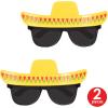 Beistle 2 Piece Plastic Novelty Sombrero Glasses, Fiesta Party Supplies For Cinco De Mayo Photo Booth, Mexican Theme Décor