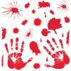 Beistle Crime Scene Party Decoration Bundle – Bullet Hole Peel ’N Place Stickers, Bloody Handprint Window Clings and Caution Tape, Realistic Police, Forensic and Halloween Décor for Parties & Events