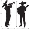 Beistle Mariachi Band Silhouettes, Set of 4- Fiesta Party Decor Props for Mexican Theme Celebrations, Musician Wall Art, and Cinco de Mayo and Taco Tuesday Decorations