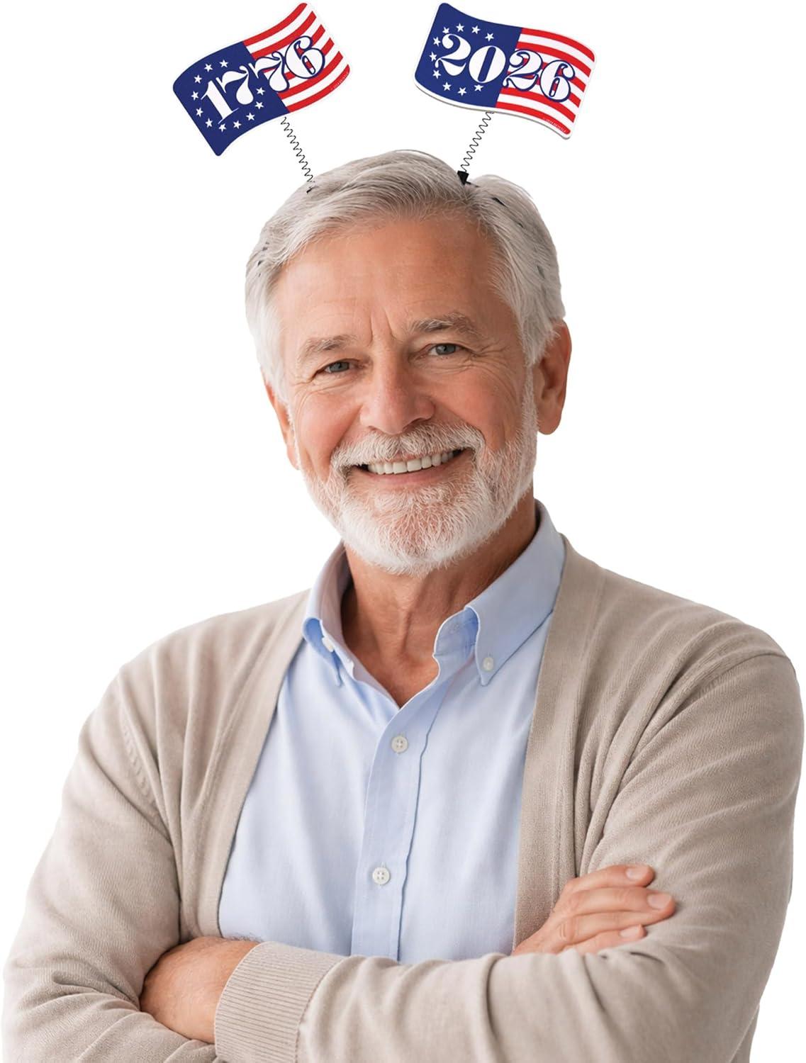 image:imageBeistle Semiquincentennial Flag Boppers 2 Pack Headband Accessories Patriotic 17762026 Headwear for July 4th Parades United States 250 Anniversary Commemorations amp National Themed Celebrations