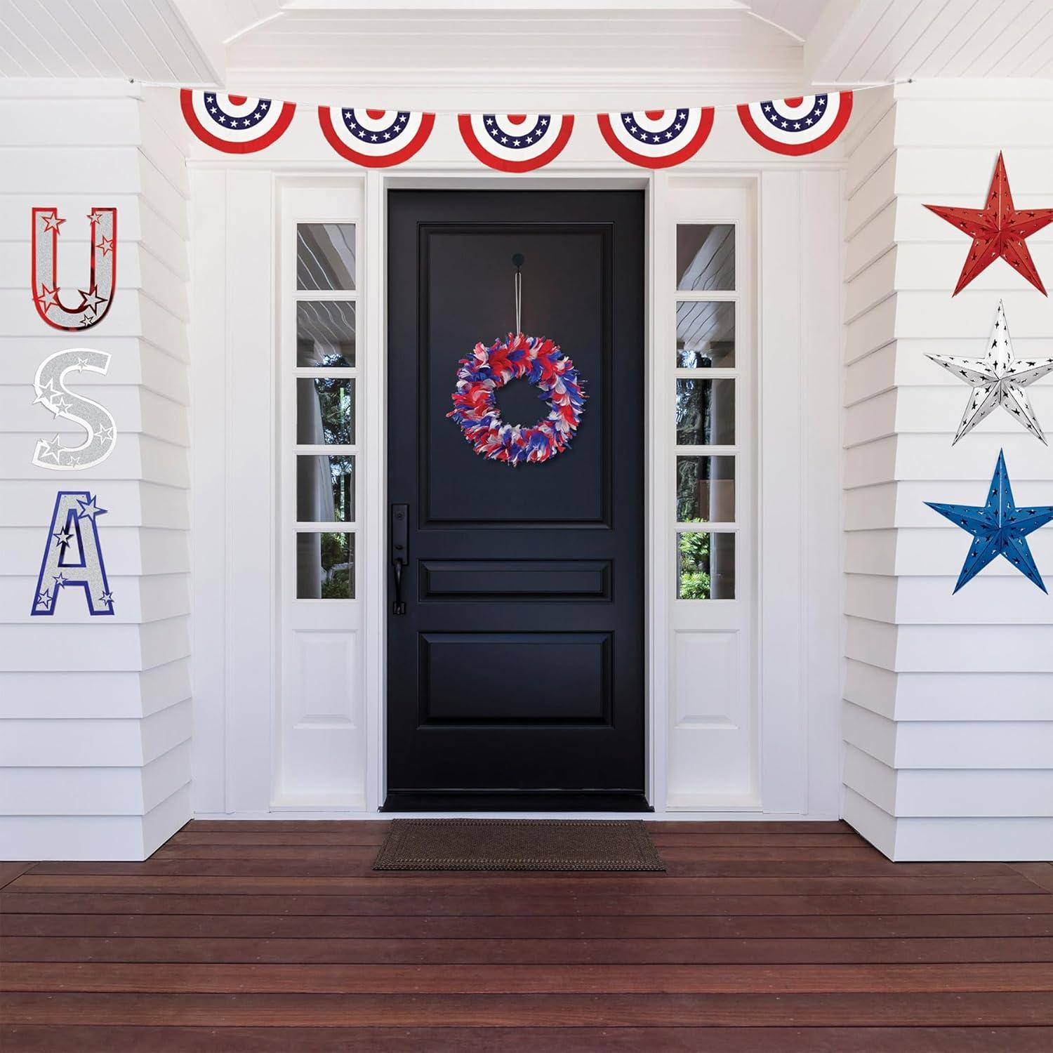 image:imageFeather Wreath red white blue Party Accessory 1 countFancy Wreath 12