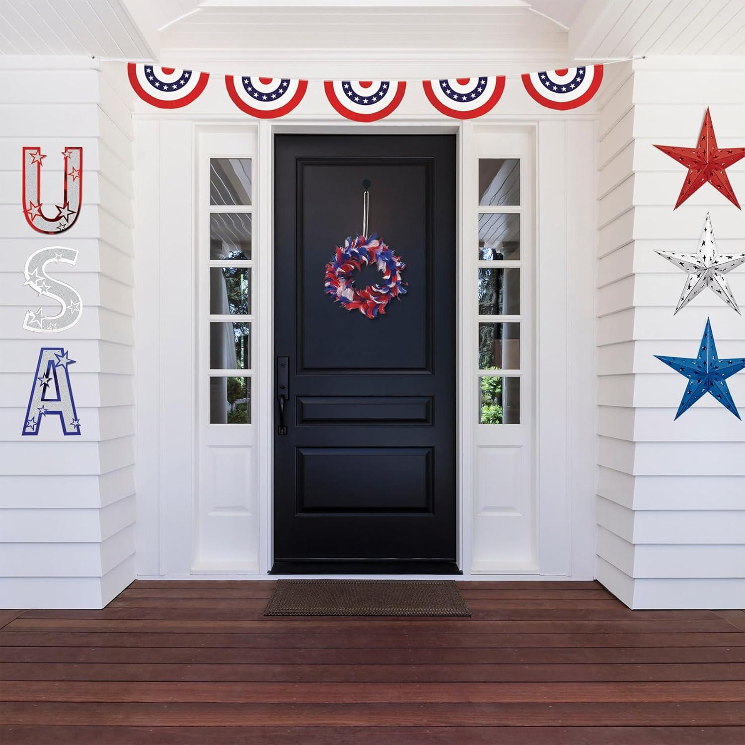 image:imageFeather Wreath red white blue Party Accessory 1 countFancy Wreath 8