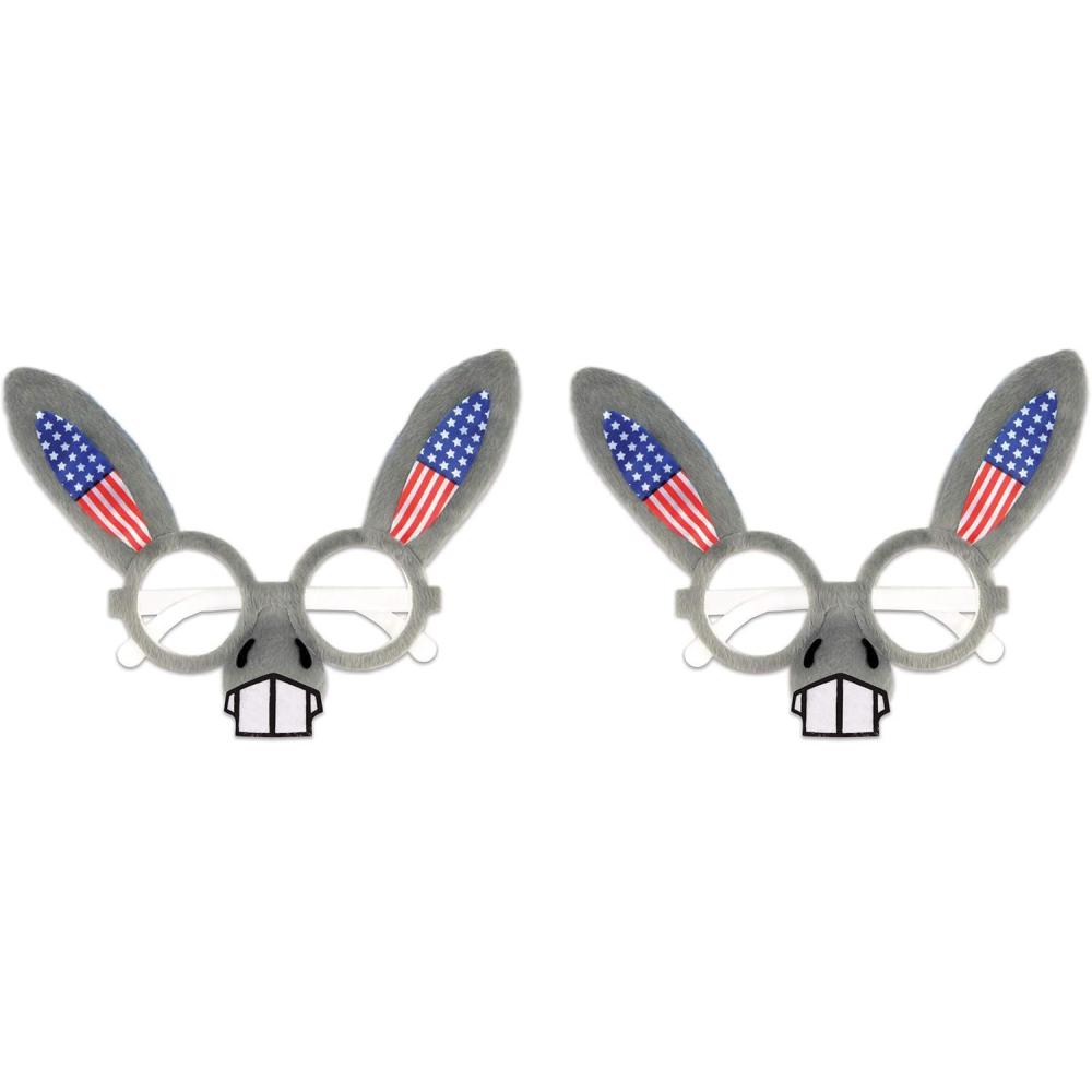 image:imageBeistle Patriotic Glasses Political Costume Accessories Election Day Party Supplies Fourth of July Novelty DecorationsPatriotic Donkey Glasses