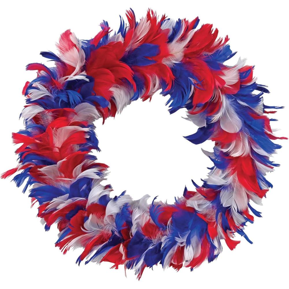 image:imageFeather Wreath red white blue Party Accessory 1 countFancy Wreath 12