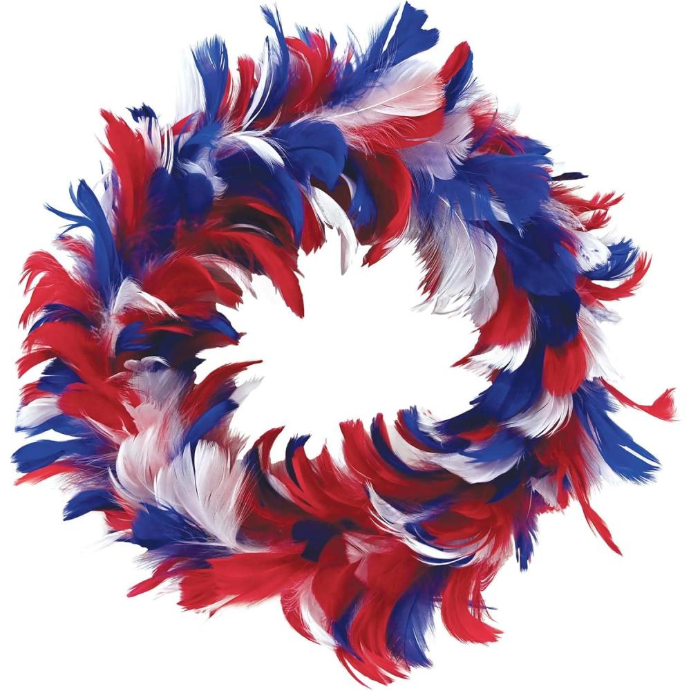 image:imageFeather Wreath red white blue Party Accessory 1 countFancy Wreath 8