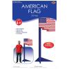Beistle 3-D American Flag Prop – Freestanding Patriotic Display, Layered Stars & Stripes Design, Printed Cardboard Décor for 4th of July Events, Memorial Displays & Americana Themes, 6′ 7½” x 27″