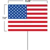 Beistle American Flag Yard Signs – 6 Pack, Small Patriotic Lawn Signs with Metal Stakes, Plastic Outdoor Flag Displays, Décor for Fourth of July, Memorial Day & Americana Events, 7½” x 11¼”